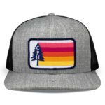 Heather Grey/Black Richardson 511 Flat Bill Snapback