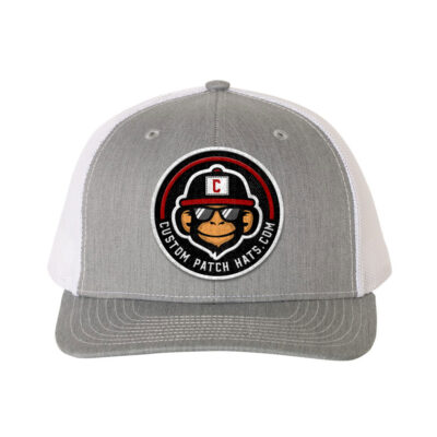 Richardson 112 Heather White Custom Patch Hat