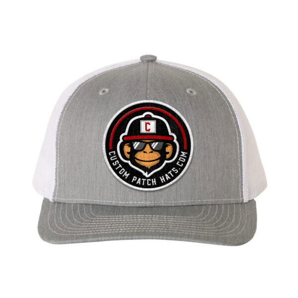 Richardson 112 Heather White Custom Patch Hat