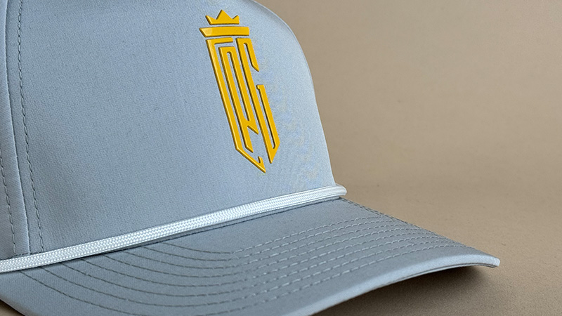 minimalist cap design on Richardson trucker