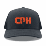 Charcoal/Black Yupoong 6606 Mid Profile Trucker