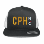 Charcoal/White Yupoong 6006 Flat Bill Snapback