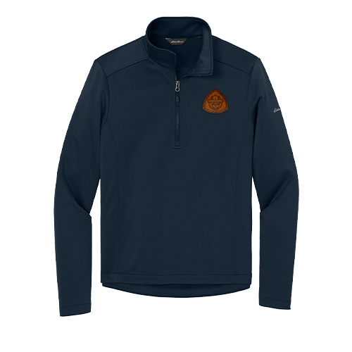 EB2360 Eddie Bauer Mid Layer Fleece Customized Apparel With Stamped Leather Patch