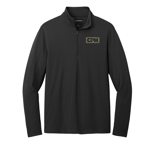 K112 Port Authority Custom Patch Quarter Zip Bulk Apparel With Flat Woven Label