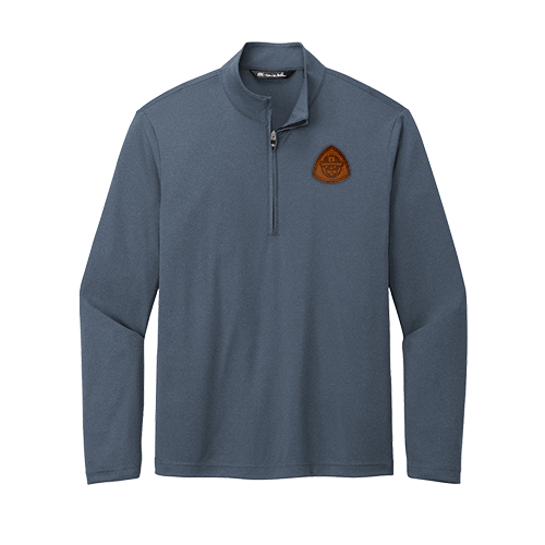TM1MY397 Travis Matthew Bulk Company Merch Performance 1 4 Zip With Embossed Logo Leather Patch