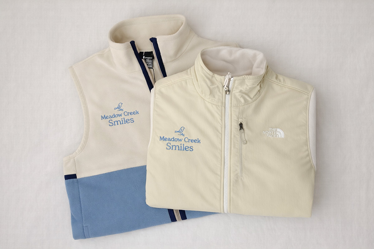 Cloud Dancer Pantone 2026 Custom Apparel Merchandise Embroidered Company Logo