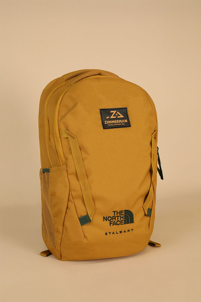 North Face Stalwart Backpack Custom Black Leather Patch