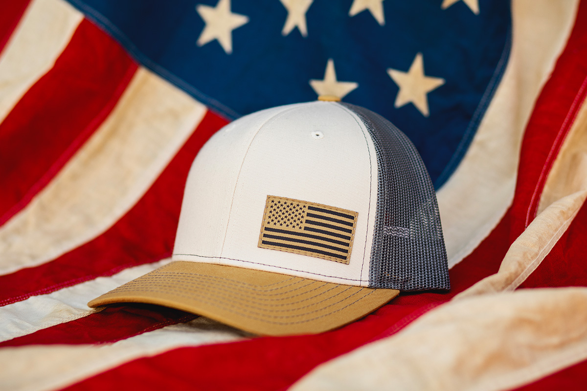 Custom Richardson 112 Trucker Hat Woven Label Flag Custom Richardson 112 Trucker Hat Woven Label Flag