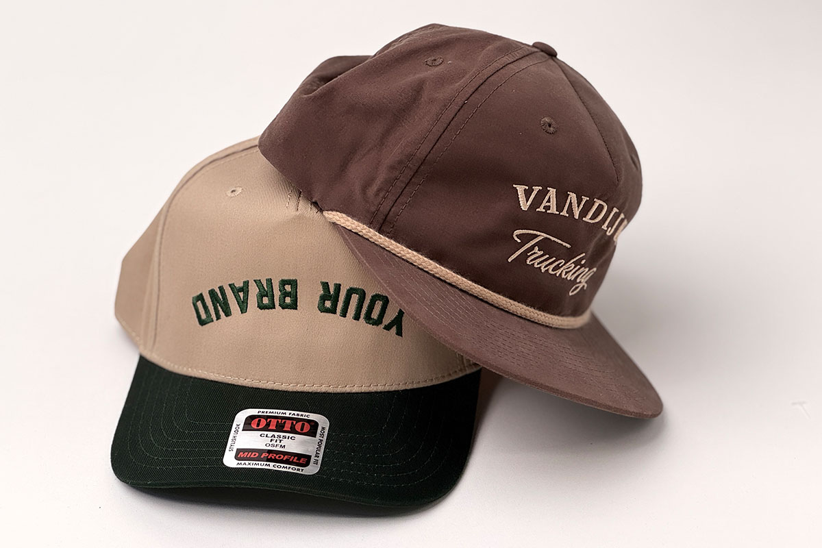 Custom Direct Embroidery Two Tone Rope Hats Custom Direct Embroidery Two Tone Rope Hats