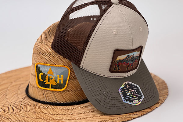 Custom Straw Hat Trucker Hat With Printed Patch Custom Straw Hat Trucker Hat With Printed Patch