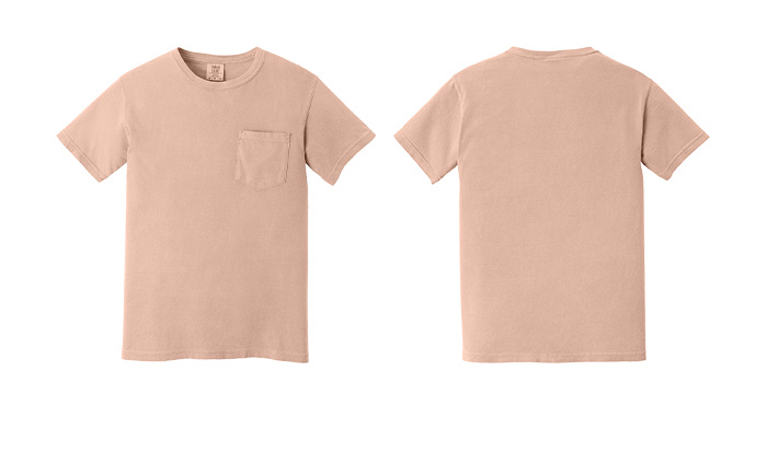 6030 Comfort Colors Heavyweight Short Sleeve Pocket Tee Peachy