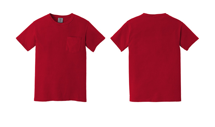 6030 Comfort Colors Heavyweight Short Sleeve Pocket Tee Red