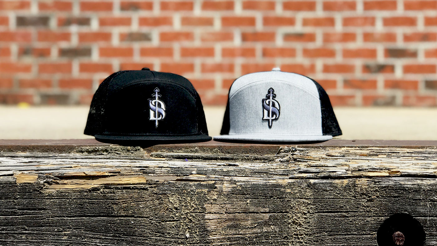 7 Panel Snapback Custom heat pressed patches on hats