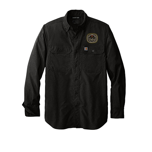 CT105291 Carhartt Force Long Sleeve Custom Work Shirt With Embroidered Patch