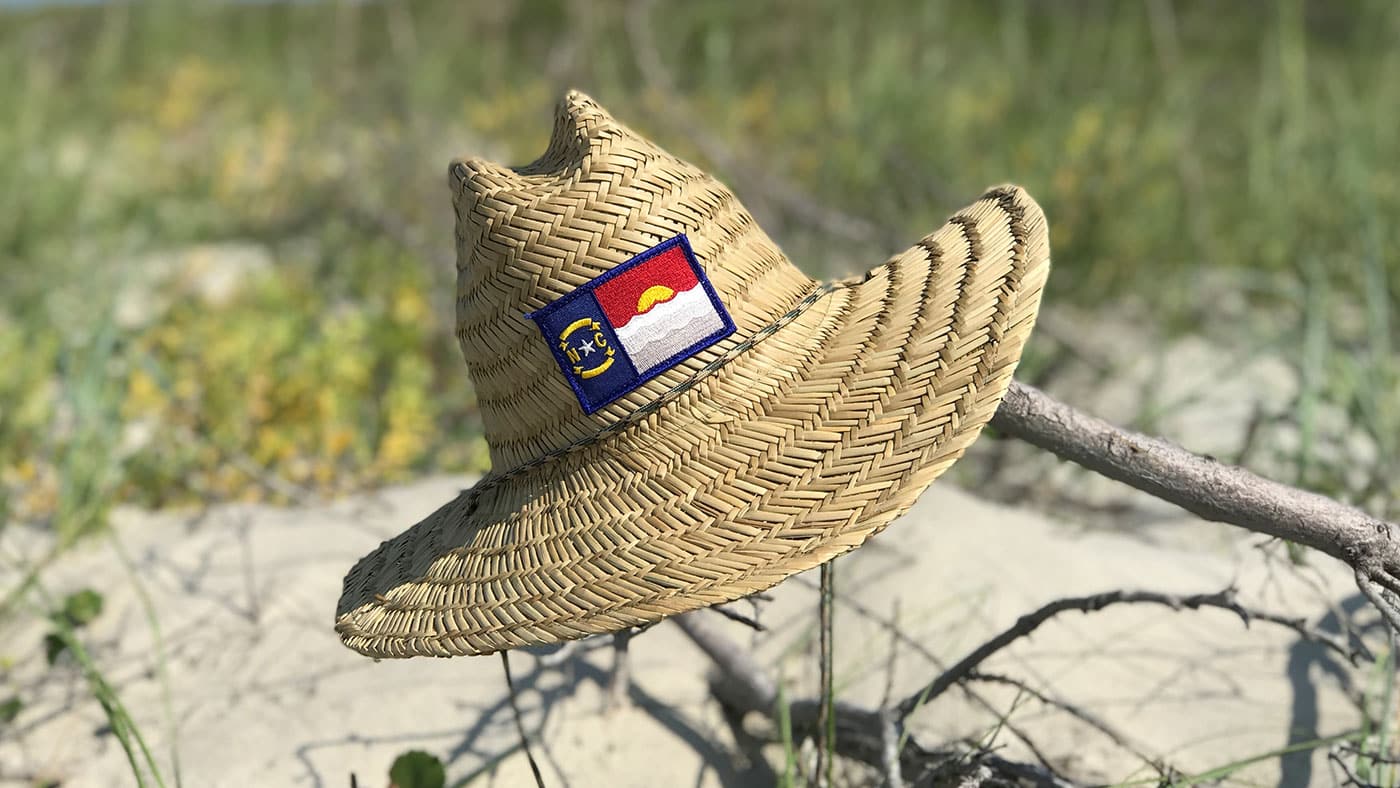 Custom Beach Hats NC custom lifeguard in a coastal fringe