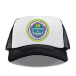 White/Black High Profile Flat Bill Foamie