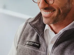 Custom patch on fleece vest