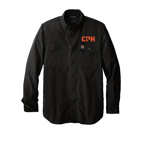 Custom CT105291 Carhartt Force Long Sleeve Work Shirt With TPU Logo Sample