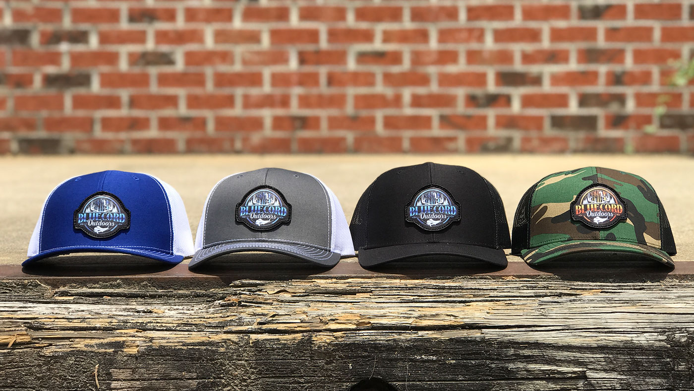 Custom Hunting Patch Hats More than one hat color order with printed company logo