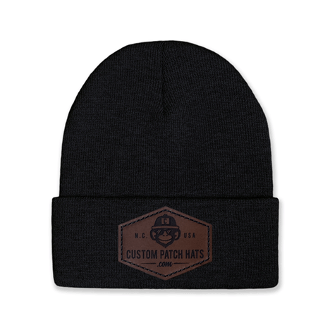 Custom Laser Leather Quick Turnaround Wholesale Beanies