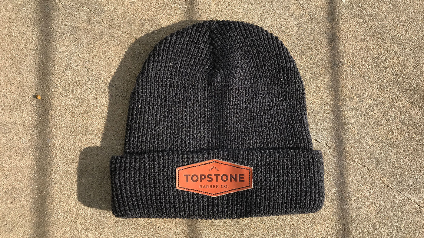 Richardson 146 Waffle - Custom Leather Patch Beanie Hat