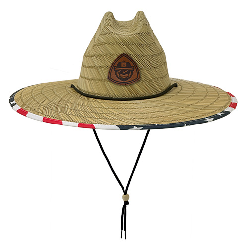 Custom Leather Patch Logo Branded Lifeguard Hats With UV Protection Natty Wake Merica