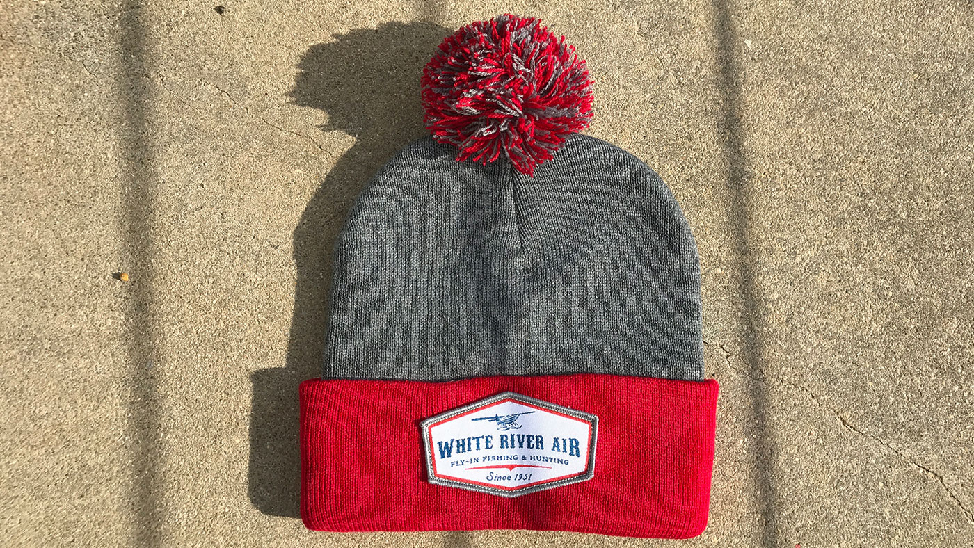 school colors beanie with custom patch design