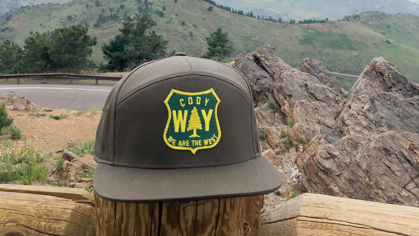 Custom Richardson 7 Panel Patch Hats National park custom hat in the mountains