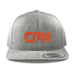 Heather Grey Yupoong 6089 Flat Bill Snapback