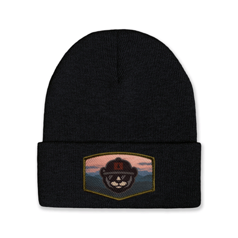 Custom SP12 Sportsman Black Beanie With Printed Patch Logo