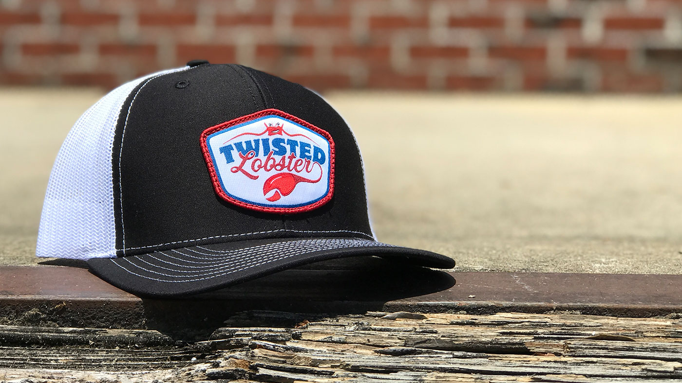 Custom Woven Patches On Trucker Hats Custom hat for seafood restaurant