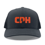 Charcoal/Black Yupoong 6606 Mid Profile Trucker