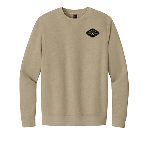 Customized Crewneck Sweatshirts With Company Logo Woven Patch