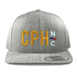 Heather Grey Yupoong 6089 Flat Bill Snapback