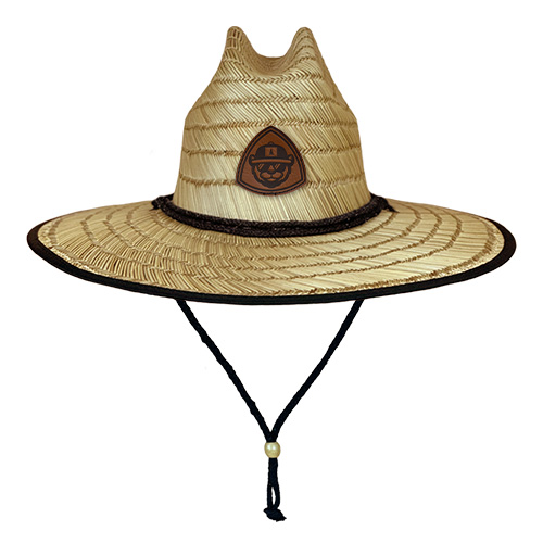 Megacap 8030B Custom Straw Hats With Leather Patch Logo