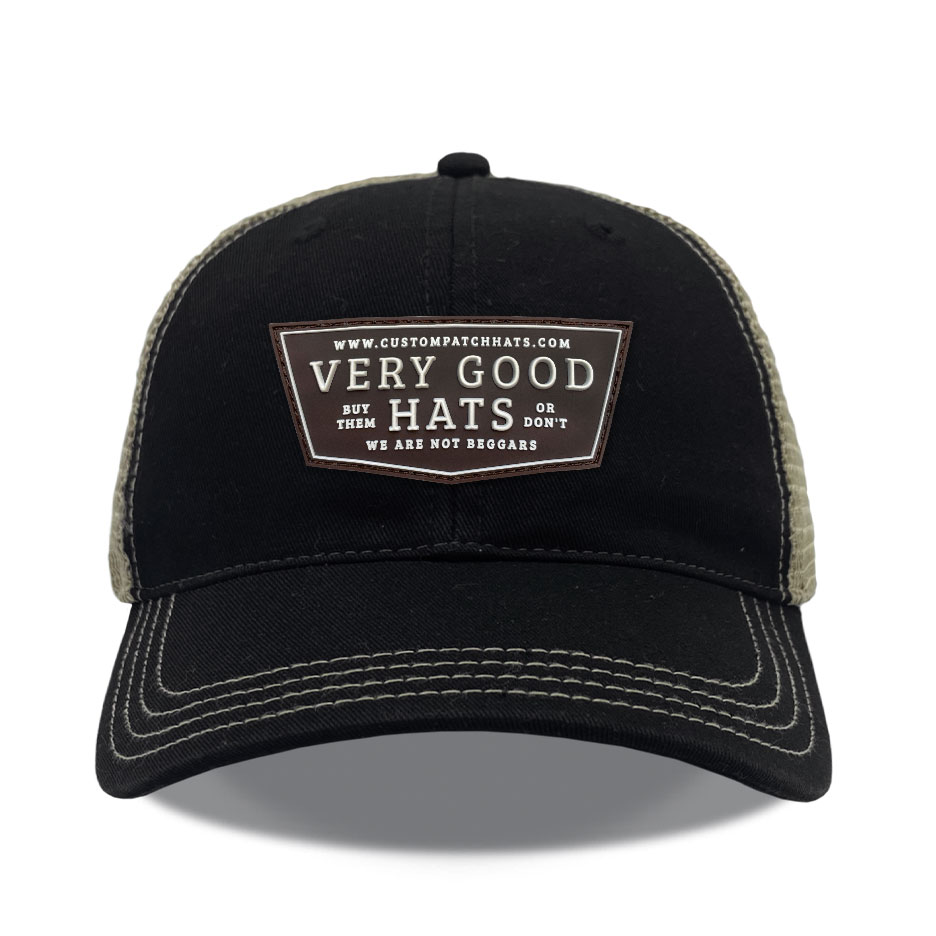 R111 Black Khaki Emb Pvc2 Hat