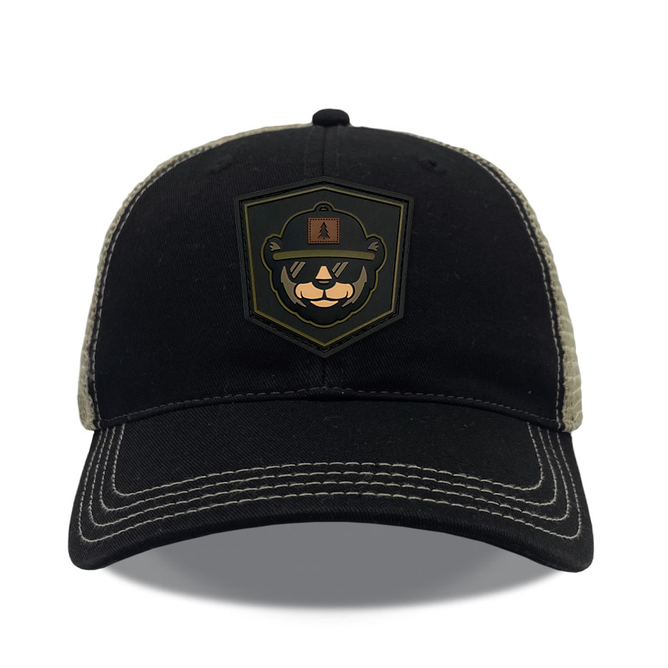 R111 Black Khaki Pvc Hat