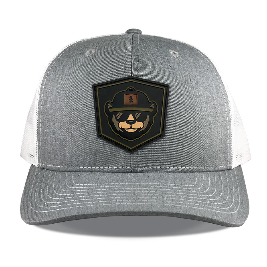 Richardson R112 Heather White Pvc Bear Patch Hat