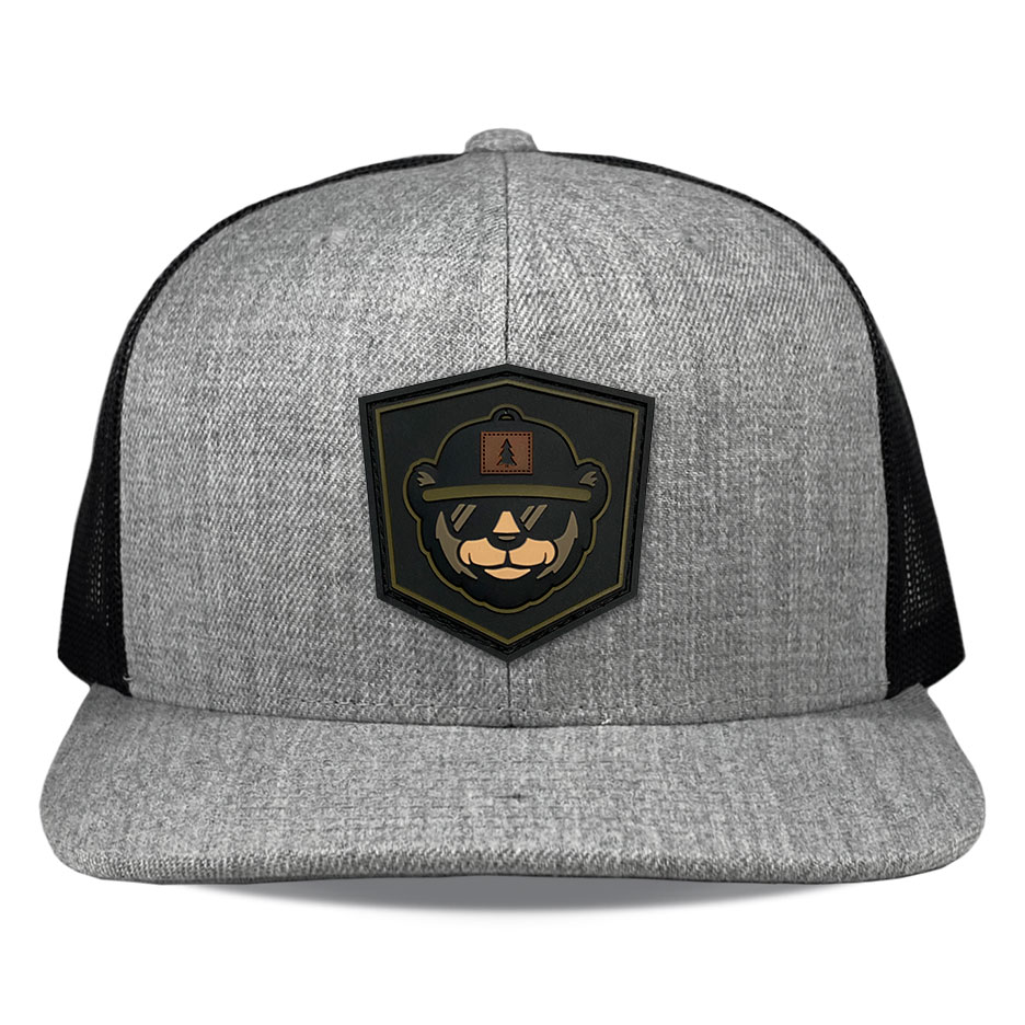 Richardson R511 Heather Black Pvc Bear Patch Hat
