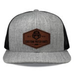 Heather Grey/Black Richardson 511 Flat Bill Snapback
