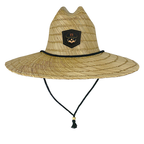 R827 Custom Straw Hats Rubber Patch Logo