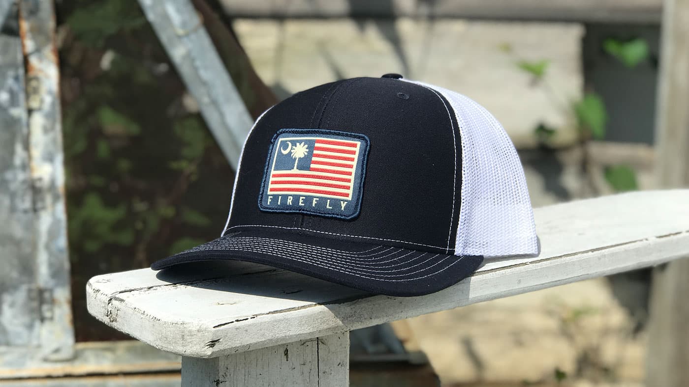 Richardson 112 Custom Hats South carolina logo patch stitched center of trucker cap
