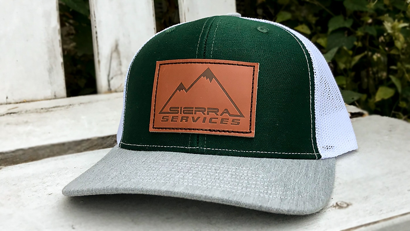 Richardson 112 Green Heather White Leather Patch Hat 2 Forest Green Richardson 112 with stamped leather patch
