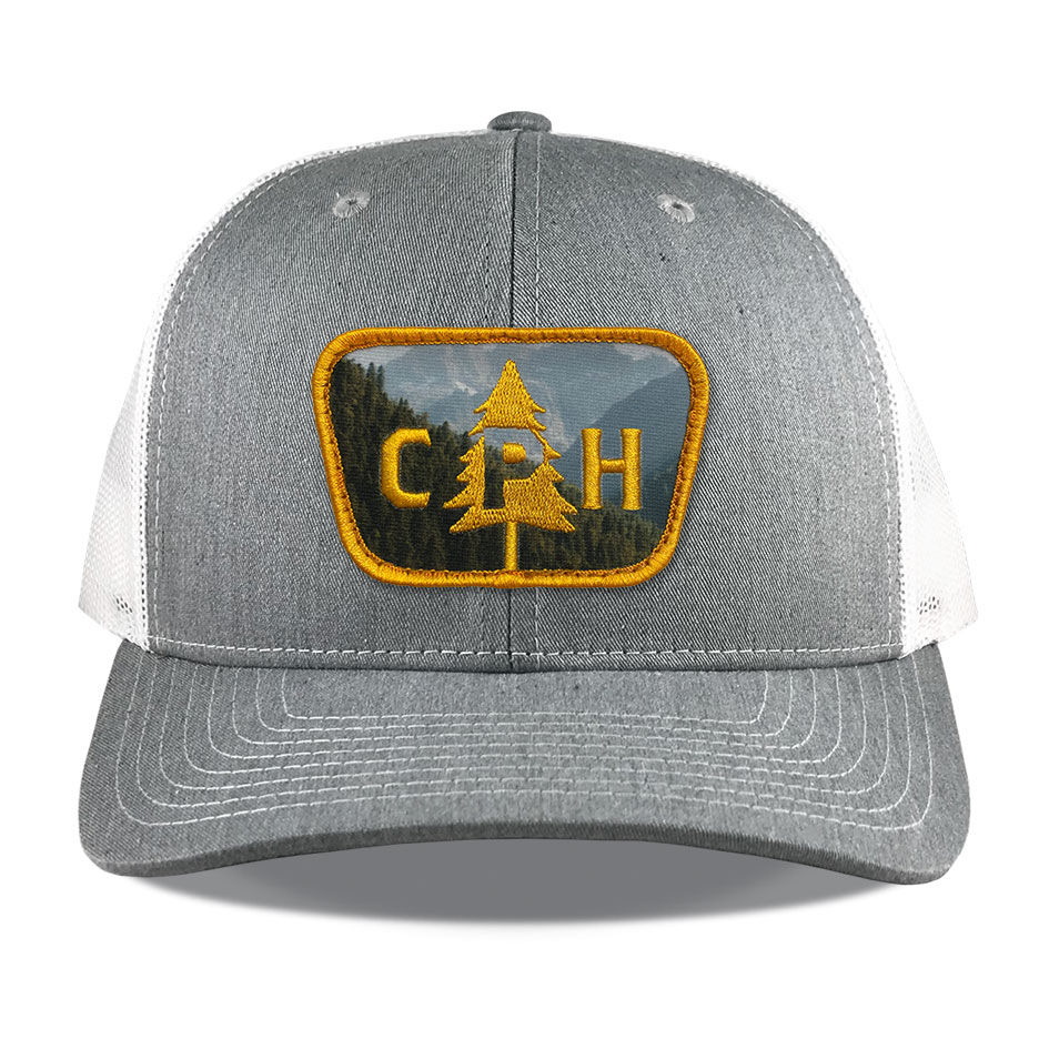 Richardson 112 Heather White Sublimated Embroidered Patch Hats