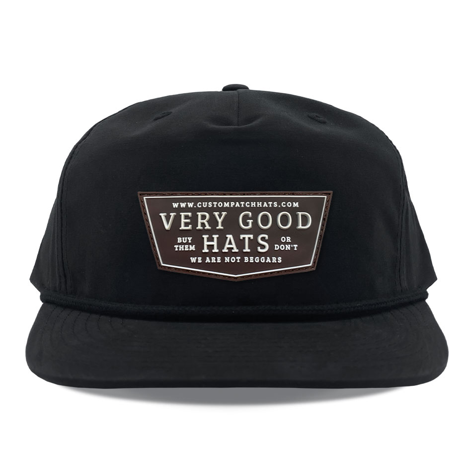 Richardson 256 Black Pvc Very Good Patch Hats