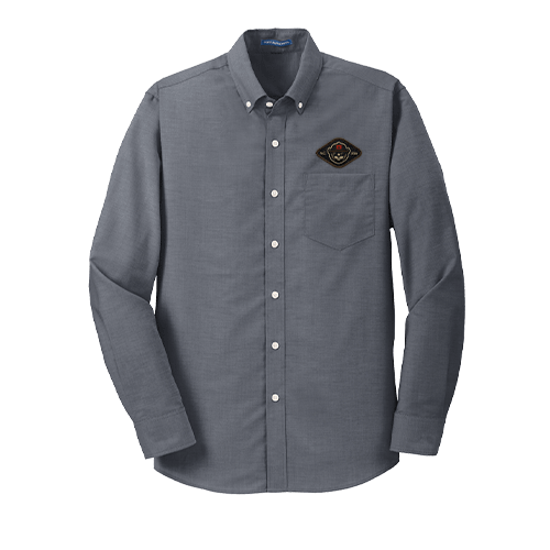 S658 Port Authority Custom Dress Shirt With Custom Logo Patch