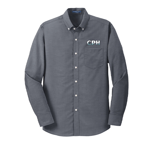 S658 Port Authority Custom Dress Shirt With Silicone Applique Patch