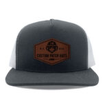 Charcoal/White Yupoong 6006 Flat Bill Snapback