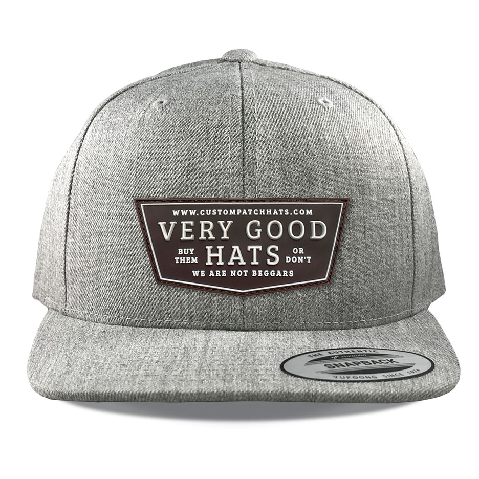 Y6089 Heather Pvc Very Good Patch Hats
