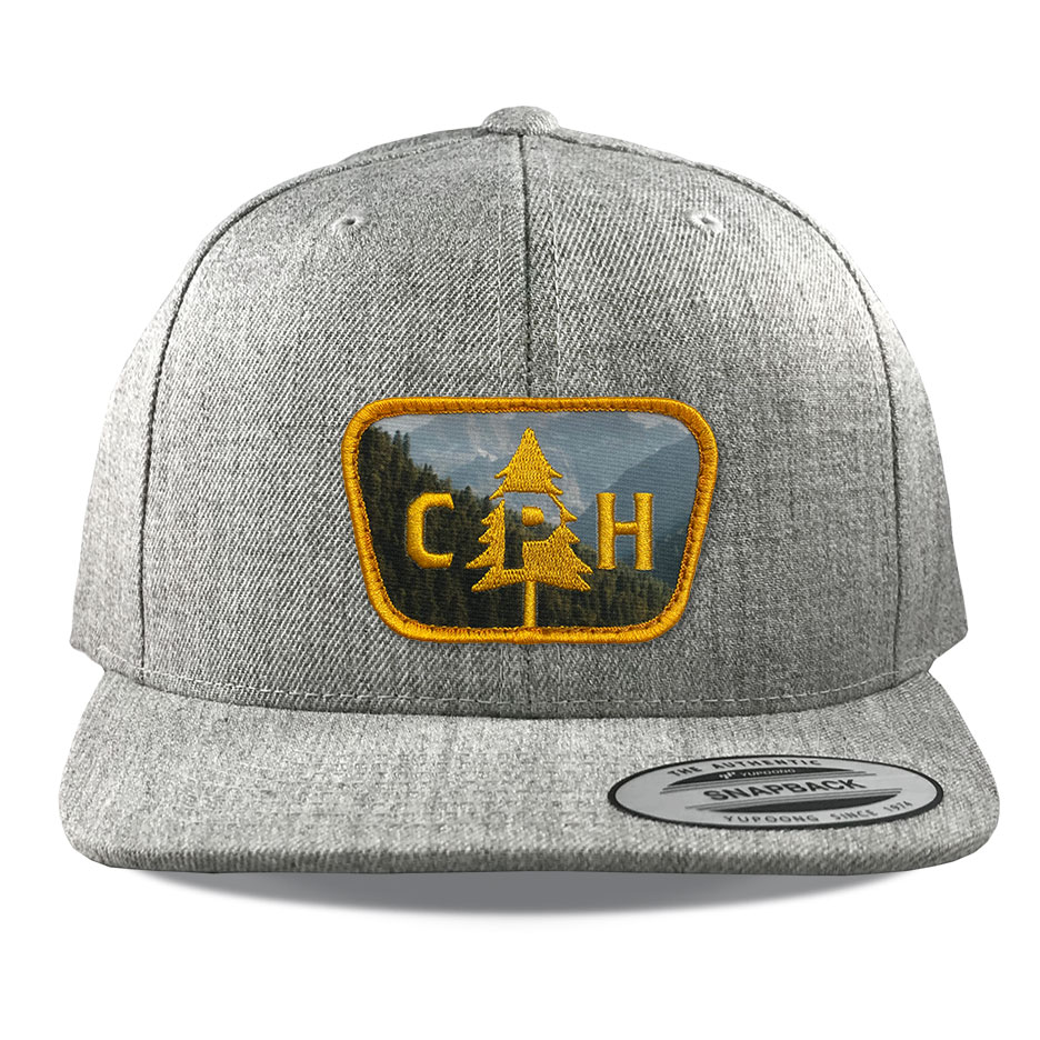 Y6089 Heather Sublimated Embroidered Patch Hats